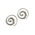 Stamped Silver Spiral Earrings frontal view