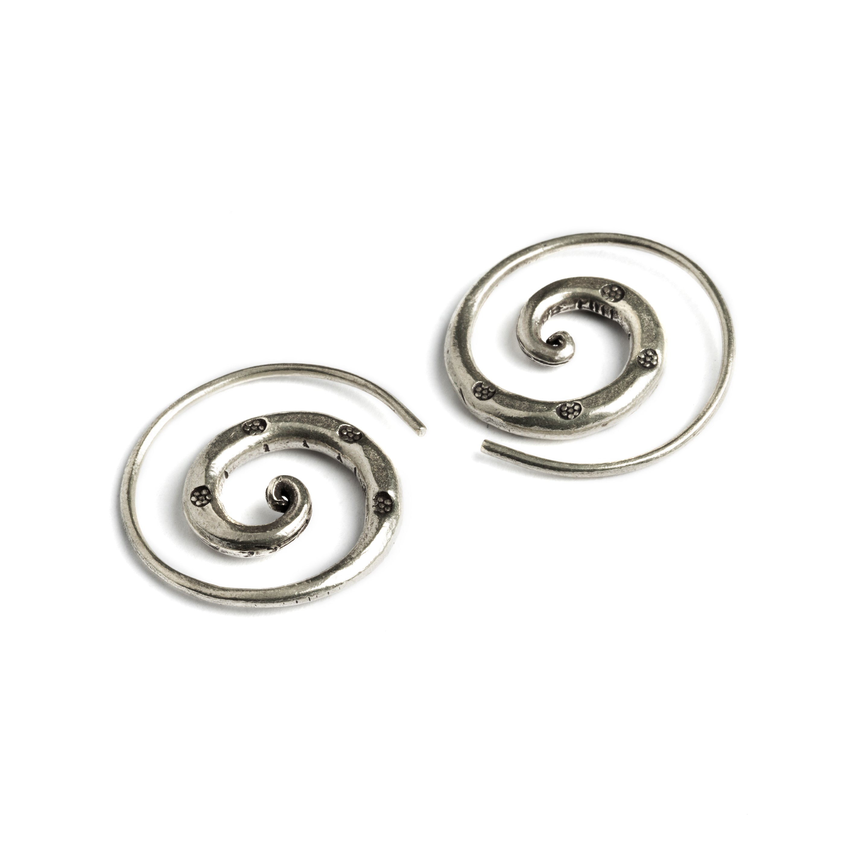 Stainless steel clearance spiral earrings