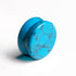 single turquoise double flared stone ear plug side view