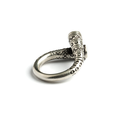 Twisted Tribal Silver Ring back right view