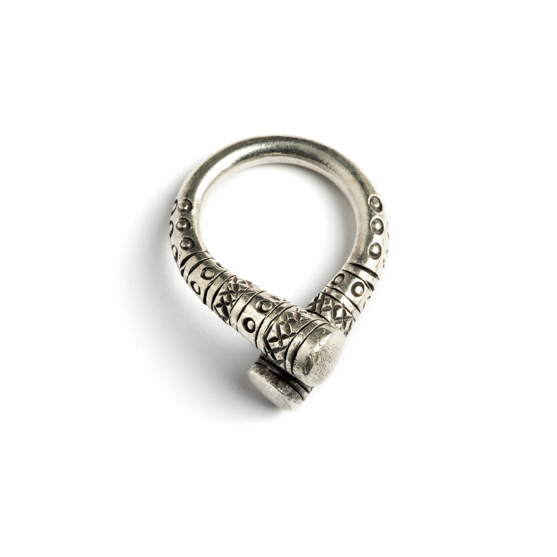 Twisted Tribal Silver Ring side view