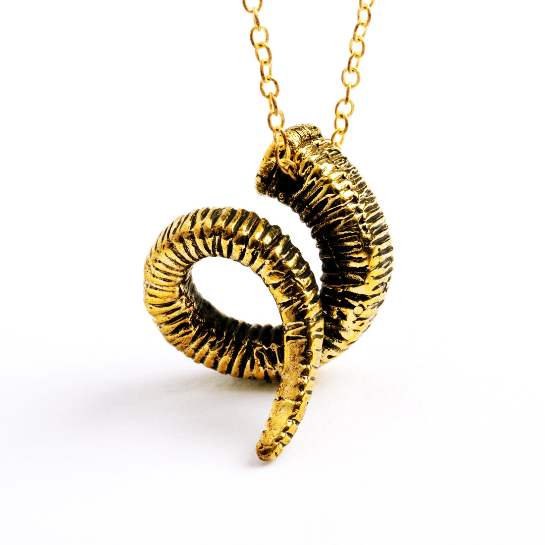 Untamed Bronze ramskull pendant