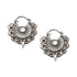 Vinyasa Silver earrings frontal view