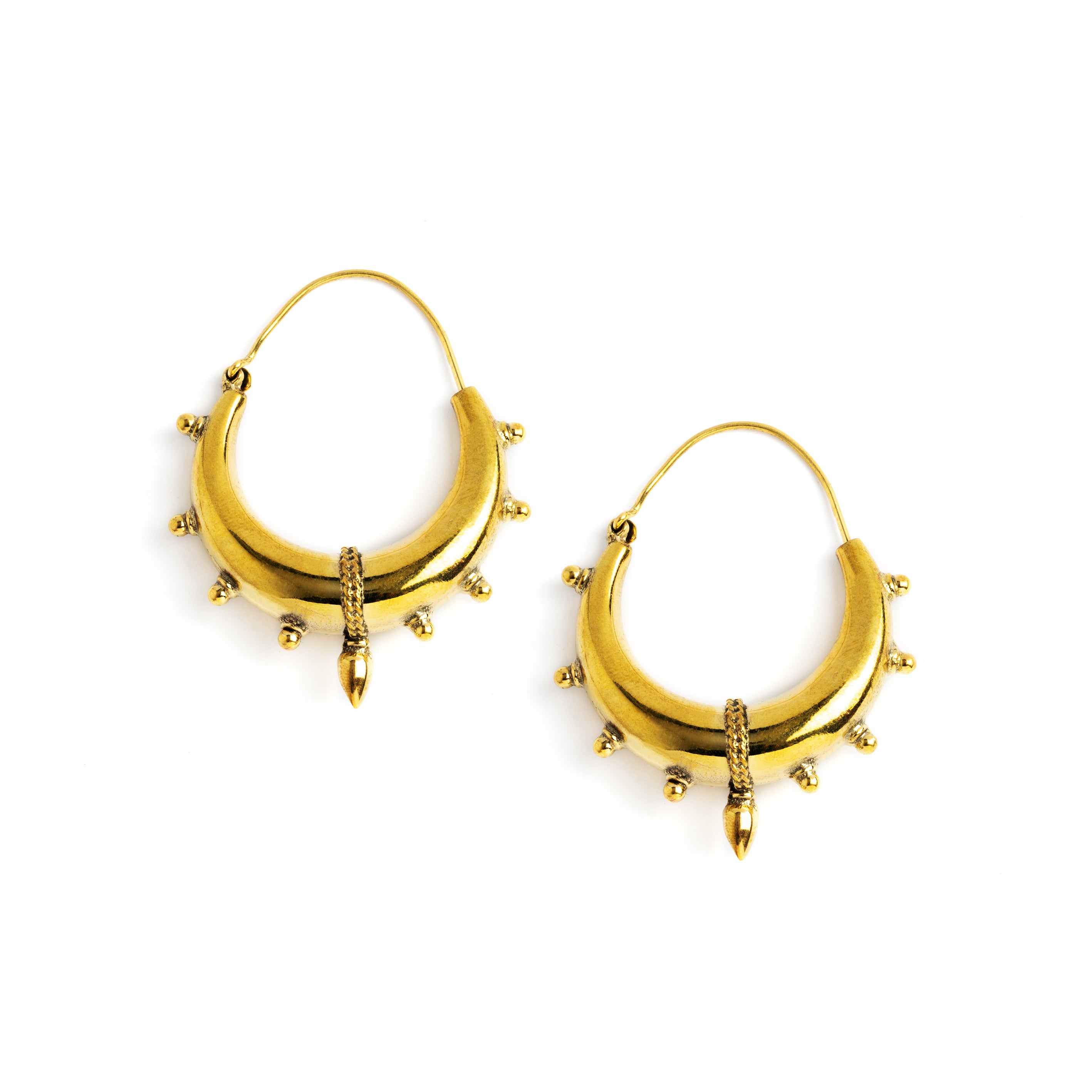 Golden Warrior Earrings medium size frontal view