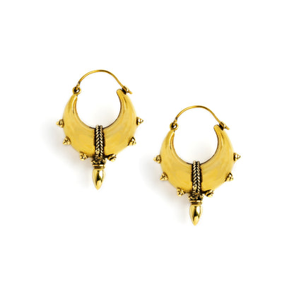 Golden Warrior Earrings small size frontal view