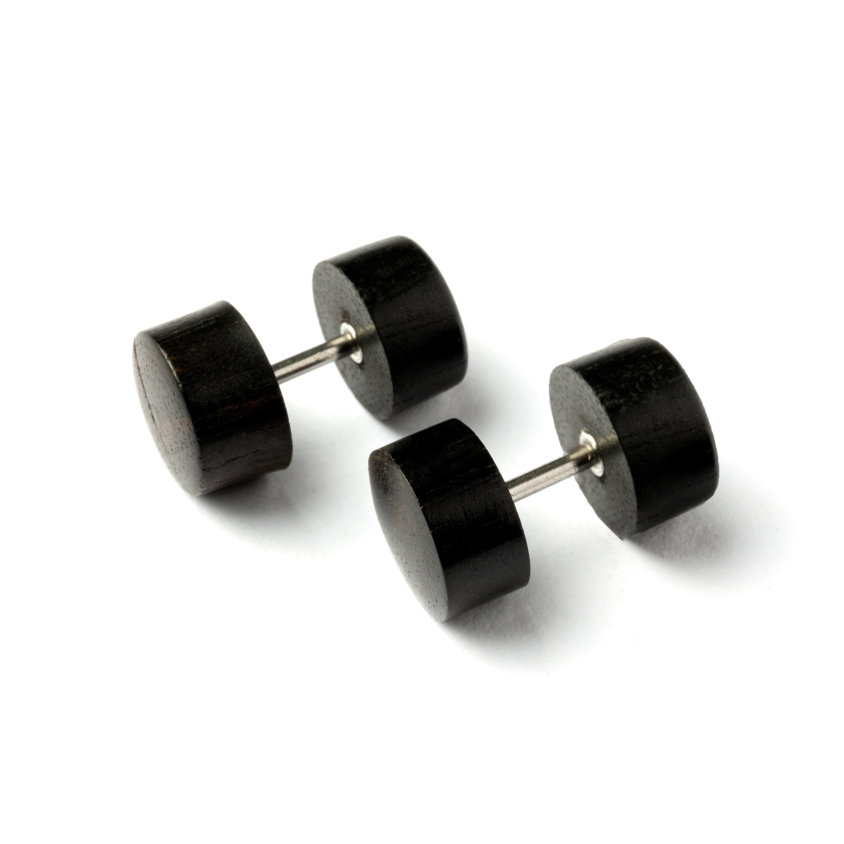 pair of Arang Blackwood fake plugs right front view