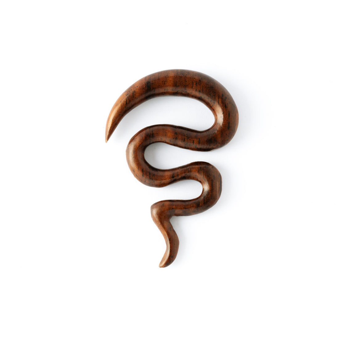 serpentine wood hook ear stretcher frontal view