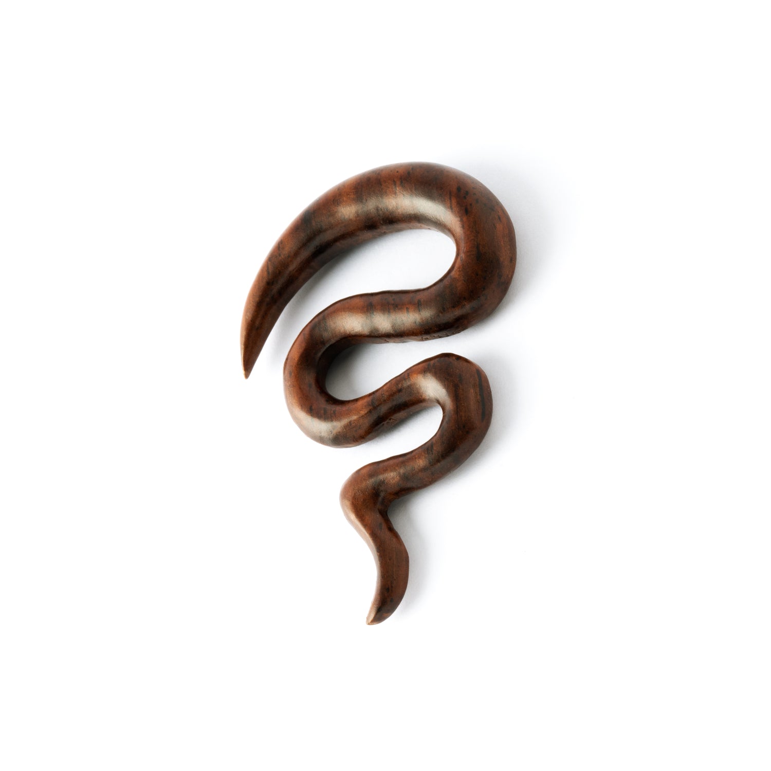 serpentine wood hook ear stretcher right side view