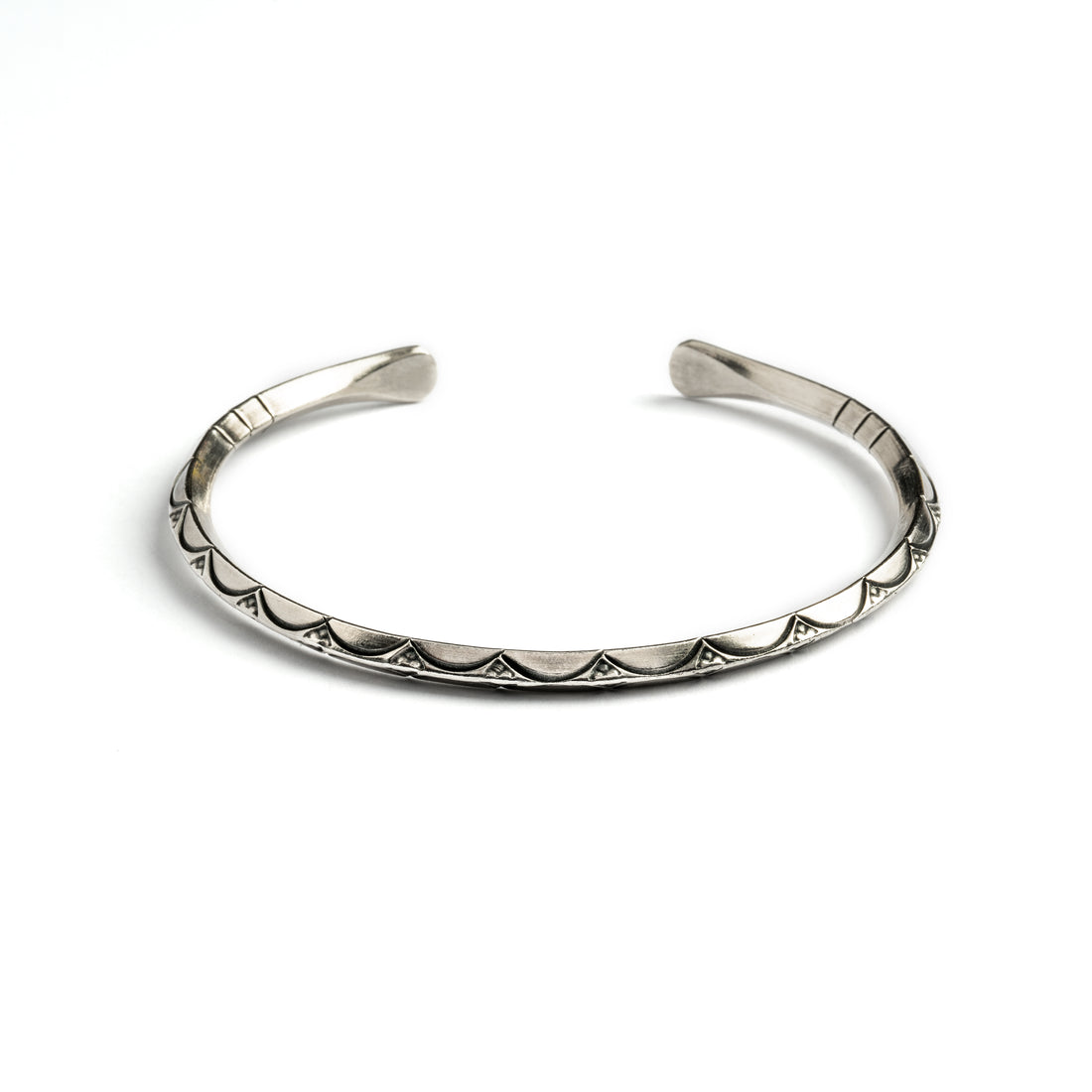 Yao Silver Cuff frontal view
