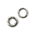 3mm and 4mm silver hammered gauge hoops frontal view