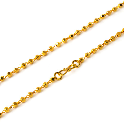 Facet Gold Bead Necklace