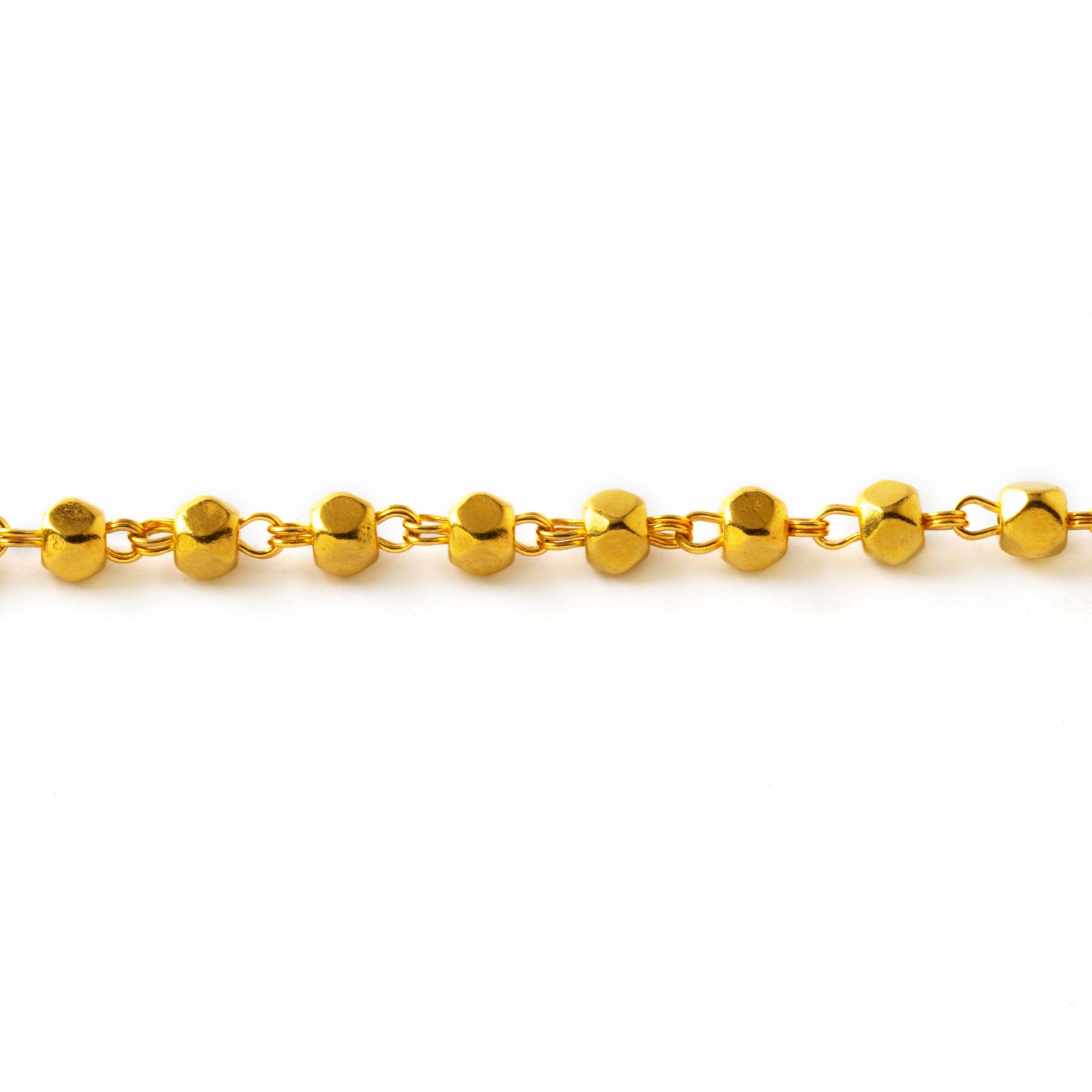 Facet Gold Bead Necklace