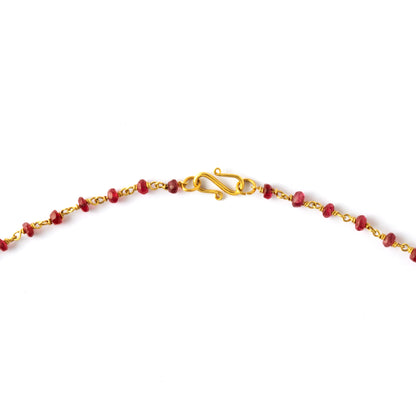 Ruby and Gold wire necklace