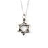 silver star of david necklace frontal view