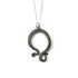sterling silver octopus tentacle necklace frontal view
