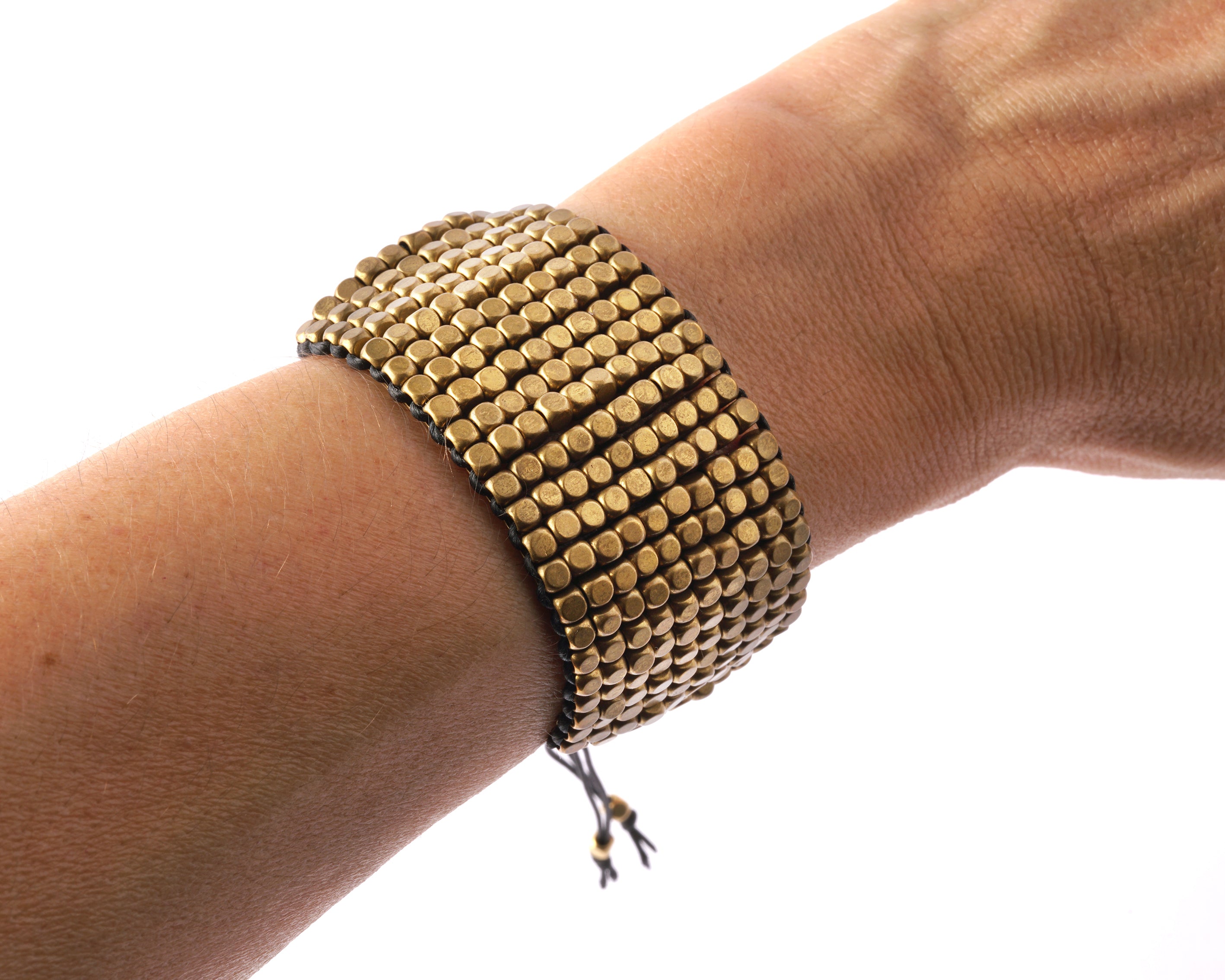 Golden beaded bracelet