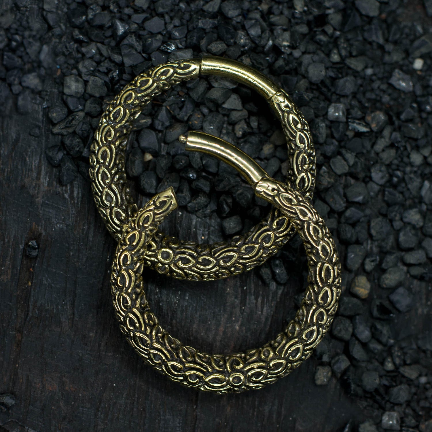 Nagini Brass Hoop Ear Weights