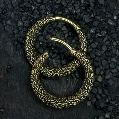 Nagini Brass Hoop Ear Weights