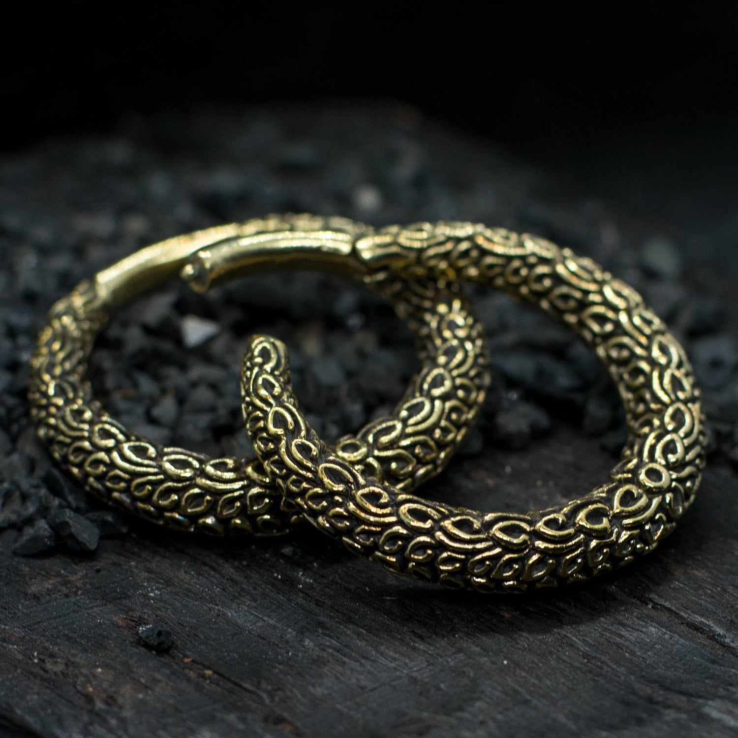 Nagini Brass Hoop Ear Weights