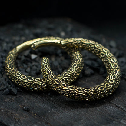 Nagini Brass Hoop Ear Weights